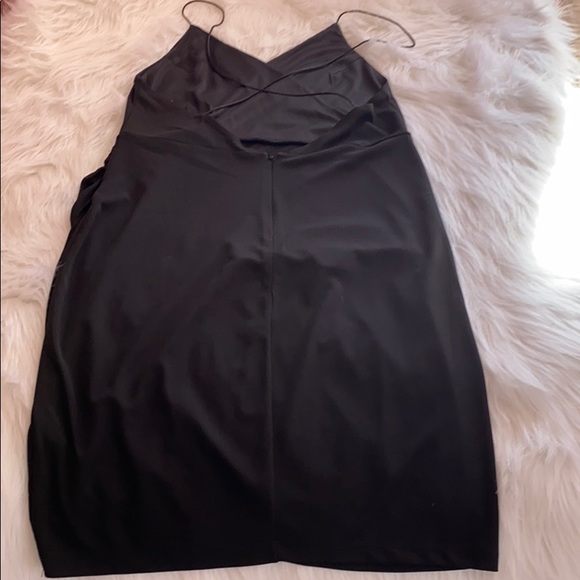 BLACK STRAPPY DRESS WITH RUCHED SIDE - Picture 6 of 8